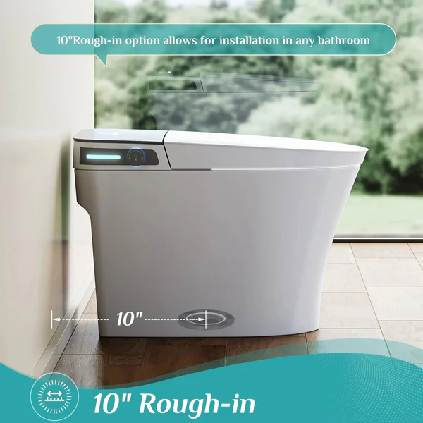 10 Inch Rough In Toilet with Bidet Toilet Seat Model T37 - Image 2