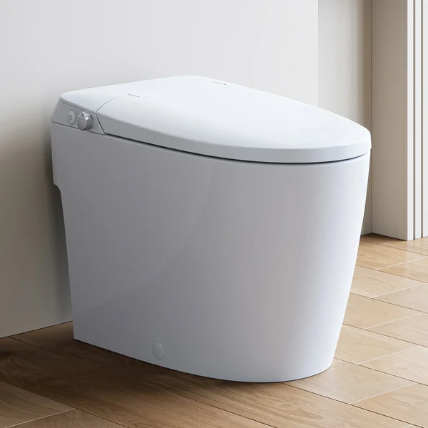 Pressure Assist Toilet with Non Electric Bidet Toilet Seat for 12 Inch Rough In Model T30
